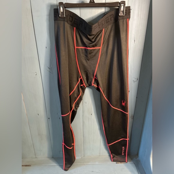 NWT Spyder Active Black and Red Compression LeggingsMen’s Size XL